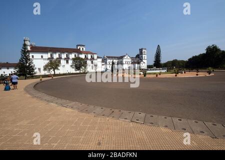 Cattedrale di se e la chiesa di San Francesco d'Assisi, Goa, India Foto Stock