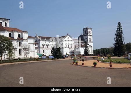 Se Cathedral è una cattedrale dedicata a Caterina d'Alessandria, Old Goa, Goa, India Foto Stock