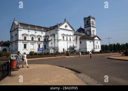 Se Cathedral è una cattedrale dedicata a Caterina d'Alessandria, Old Goa, Goa, India Foto Stock