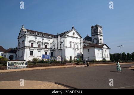 Se Cathedral è una cattedrale dedicata a Caterina d'Alessandria, Old Goa, Goa, India Foto Stock