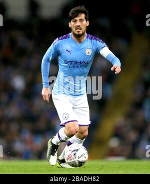 Manchester City David Silva in azione Foto Stock