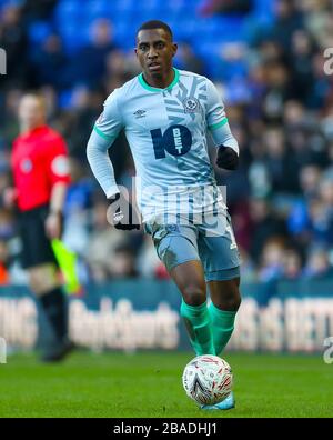 Amari'i Bell di Blackburn Rovers durante la partita di fa Cup del terzo round presso il Trillion Trophy Stadium di St Andrew Foto Stock