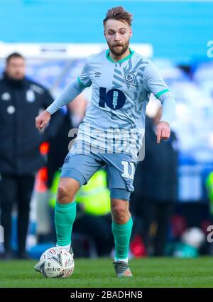 Harry Chapman di Blackburn Rovers durante la partita di fa Cup Third Round presso il Trillion Trophy Stadium di St Andrew Foto Stock