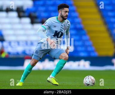 Derrick Williams di Blackburn Rovers durante la partita di fa Cup Third Round presso il Trillion Trophy Stadium di St Andrew Foto Stock