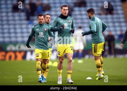 Southampton Hojbjerg Pierre-Emile si riscalda prima della partita Foto Stock