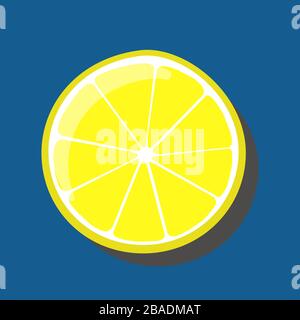 Fette di agrumi con ombre dure Illustrazione Vettoriale