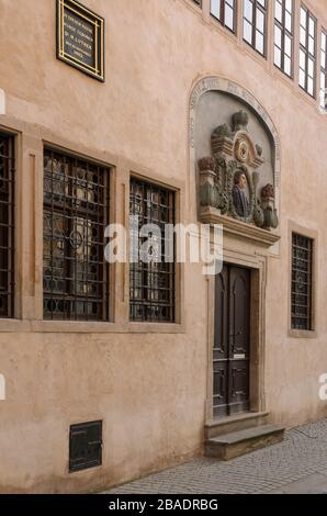 Lutherhaus, Lutherstadt-Eisleben, Sachsen-Anhalt, Deutschland, Europa Foto Stock