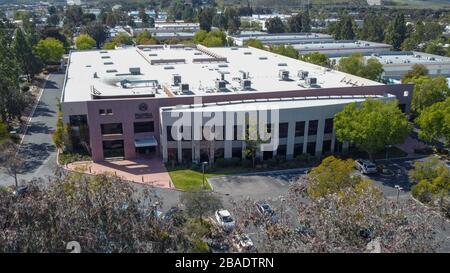 Vista aerea generale della Mamba Sports Academy, giovedì 26 marzo 2020, in migliaia di Oaks, Calif. Kobe Bryant e la figlia Gianna Bryant, stavano dirigendosi verso il complesso sportivo quando domenica 26 gennaio 2020, erano tra le persone uccise in un incidente di elicottero quando un elicottero Sikorsky S-76B, Pilotato da Ara Zobayan, si è schiantato circa 30 miglia a nord-ovest del centro di Los Angeles, in rotta dall'Aeroporto John Wayne all'Aeroporto Camarillo. (Foto di IOS/Espa-Images) Foto Stock