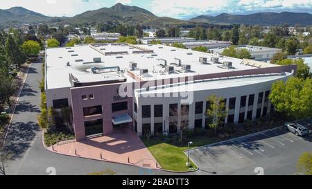 Vista aerea generale della Mamba Sports Academy, giovedì 26 marzo 2020, in migliaia di Oaks, Calif. Kobe Bryant e la figlia Gianna Bryant, stavano dirigendosi verso il complesso sportivo quando domenica 26 gennaio 2020, erano tra le persone uccise in un incidente di elicottero quando un elicottero Sikorsky S-76B, Pilotato da Ara Zobayan, si è schiantato circa 30 miglia a nord-ovest del centro di Los Angeles, in rotta dall'Aeroporto John Wayne all'Aeroporto Camarillo. (Foto di IOS/Espa-Images) Foto Stock