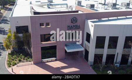 Vista aerea generale della Mamba Sports Academy, giovedì 26 marzo 2020, in migliaia di Oaks, Calif. Kobe Bryant e la figlia Gianna Bryant, stavano dirigendosi verso il complesso sportivo quando domenica 26 gennaio 2020, erano tra le persone uccise in un incidente di elicottero quando un elicottero Sikorsky S-76B, Pilotato da Ara Zobayan, si è schiantato circa 30 miglia a nord-ovest del centro di Los Angeles, in rotta dall'Aeroporto John Wayne all'Aeroporto Camarillo. (Foto di IOS/Espa-Images) Foto Stock