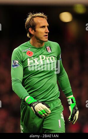 Il portiere di Fulham Mark Schwarzer Foto Stock