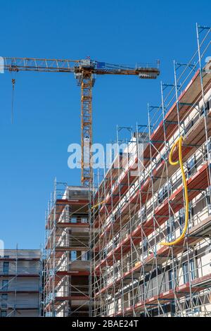 Importante cantiere Parc Dunant, sulla Henri-Dunant-Strasse a Essen-RŸttenscheid, dove 298 condomini e un centro di assistenza diurna sono in fase di costruzione fino a. Foto Stock