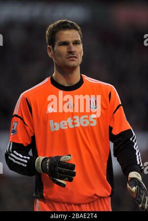 Asmir Begovic, portiere di Stoke City Foto Stock