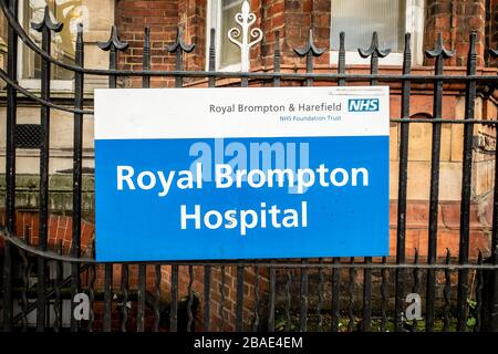 The Royal Marsden Hospital on Fulham Road, un'agenzia di fondazione NHS, London UK Foto Stock