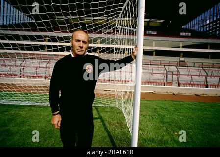 Aston Villa manager Ron Saunders a Villa Park Foto Stock