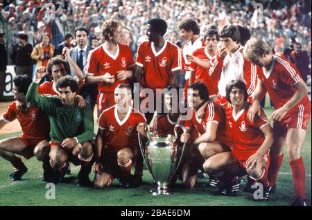 Nottingham Forest festeggia dopo aver vinto la seconda finale della Coppa europea Foto Stock