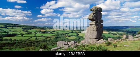 Il naso di Bowerman, il Parco Nazionale di Dartmoor, Devon, Inghilterra Foto Stock