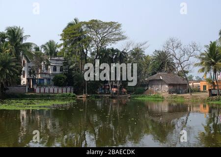 Kumrokhali villaggio nel Bengala occidentale, India Foto Stock