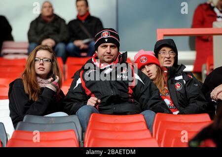 Charlton Athletic tifosi sulle tribune Foto Stock
