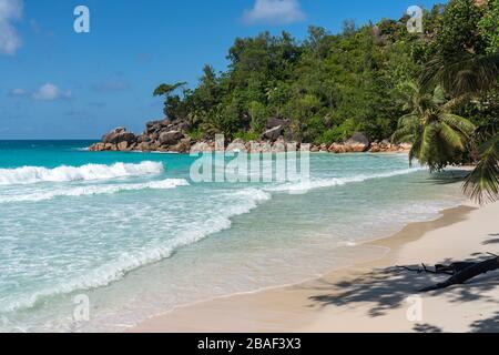 Anse Georgette a Praslin Island Seychelles Foto Stock