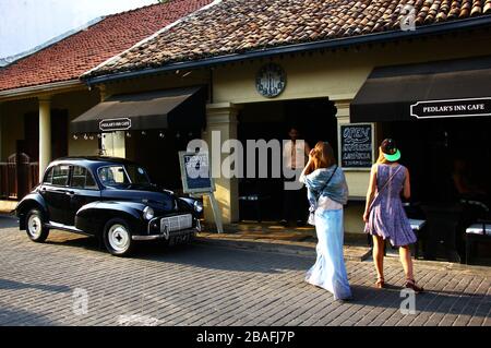 Strada lastricata del Forte Galle Foto Stock