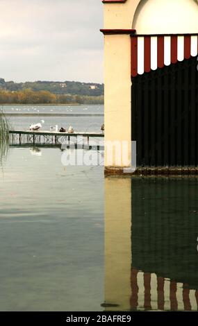 Il lago di Banyoles, Girona, Catalogna Foto Stock