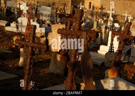 SANTA EULALIA CHIESA, BOLQUERE, Francia Foto Stock