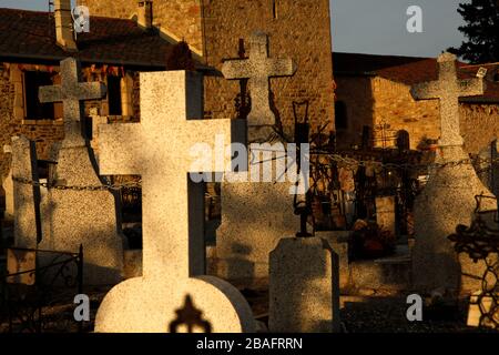 SANTA EULALIA CHIESA, BOLQUERE, Francia Foto Stock