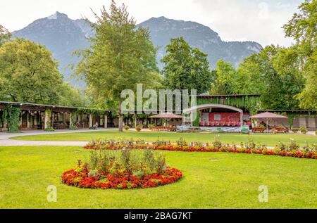 Kurpark Michael Ende a Garmisch Partenkirchen, Baviera, Germania Foto Stock