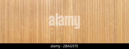 Panorama - dettaglio di un muro di legno marrone chiaro Foto Stock