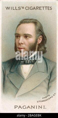 NICCOLO PAGANINI (1782-1840) violinista italiano Foto Stock