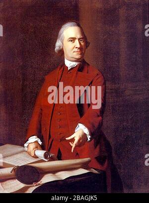 Samuel Adams (1722 – 1803) statista americano, filosofo politico, e uno dei Padri fondatori degli Stati Uniti. Foto Stock