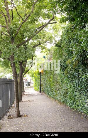 Il parco nascosto Peter Detmold nel lato est di Manhattan. Foto Stock