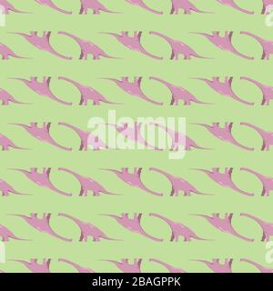 Simpatico modello di dinosauro, illustrazione, vettore su sfondo bianco Illustrazione Vettoriale