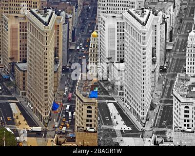 Manhattan prima e dopo il romanzo Coronavirus (COVID-19) pandemia. Foto Stock