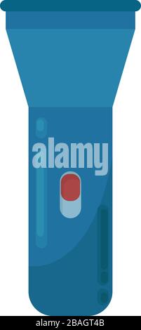 Torcia blu, illustrazione, vettore su sfondo bianco Illustrazione Vettoriale