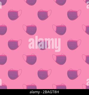 Modello maschera medica, illustrazione, vettore su sfondo bianco Illustrazione Vettoriale