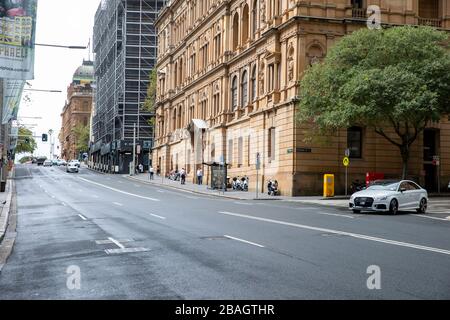 Centro di Sydney, Australia. Lunedì 23 Marzo 2020. Credit Martin Berry/Alamy Live News Foto Stock