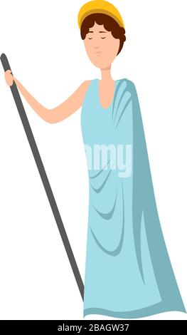 Hera Goddess, illustrazione, vettore su sfondo bianco Illustrazione Vettoriale