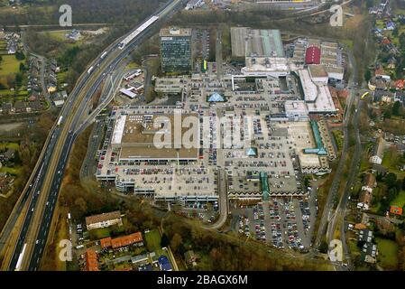 Centro commerciale Rhein-Ruhr-centro presso la A40 a Muelheim, 20.02.2012, vista aerea, Germania, Nord Reno-Westfalia, Ruhr Area, Muelheim/Ruhr Foto Stock