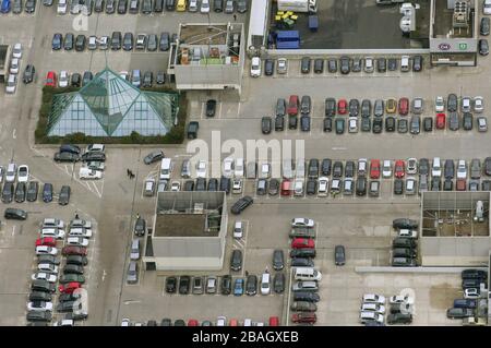 Centro commerciale Rhein-Ruhr-centro presso la A40 a Muelheim, 20.02.2012, vista aerea, Germania, Nord Reno-Westfalia, Ruhr Area, Muelheim/Ruhr Foto Stock