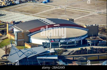 , Koenig Pilsener Arena a Oberhausen, 12.03.2015, vista aerea, Germania, Renania Settentrionale-Vestfalia, Area della Ruhr, Oberhausen Foto Stock