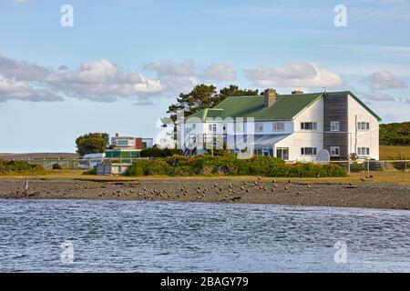 Darwin House, Darwin Harbour, Darwin, East Falkland, Falkland Islands, Falklands Foto Stock