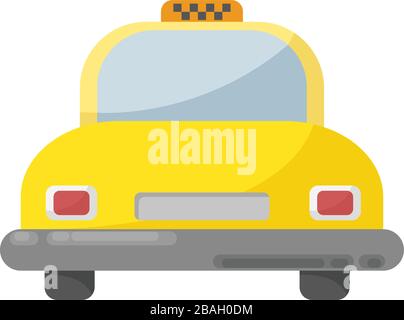 Vecchio taxi auto, illustrazione, vettore su sfondo bianco Illustrazione Vettoriale