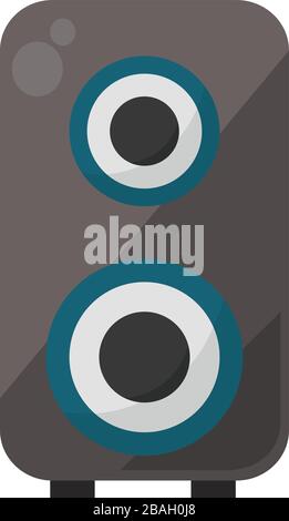 Altoparlante grande, illustrazione, vettore su sfondo bianco Illustrazione Vettoriale