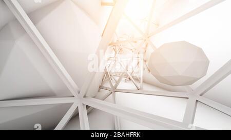 Sfondo geometrico astratto 3d, illustrazione 3d Foto Stock