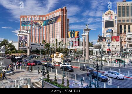 Il casinò veneziano e il complesso alberghiero lungo la Strip a Las Vegas, Nevada, USA. Foto Stock