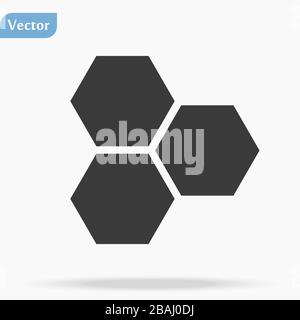 Vettore icona honeycombs. Elegante icona a nido d'ape piatta su sfondo bianco. L'illustrazione vettoriale può essere utilizzata per il web e mobile graphic design, logo Illustrazione Vettoriale