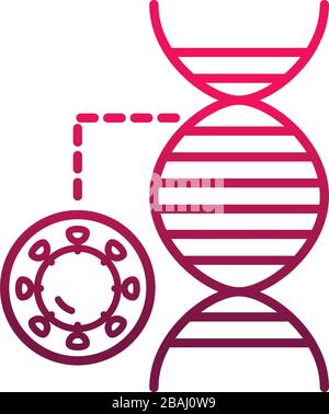 la malattia della molecola di coronavirus previene la diffusione dell'icona del gradiente di illustrazione del vettore covid19 Illustrazione Vettoriale