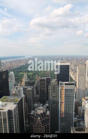 Una vista del Rockefeller Plaza Foto Stock